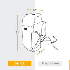 WOMEN’S TRAVEL TREKKING BACKPACK TRAVEL 900 50+6 L WITH SUITCASE OPENING -Outdoor Camping k00098c9abe81ff0b556ccc914d17294b 1