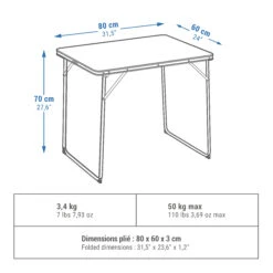 Quechua FOLDING CAMPING TABLE – 2 TO 4 PEOPLE -Outdoor Camping k4080b7028c9fd78111c4dd7a6ae13060