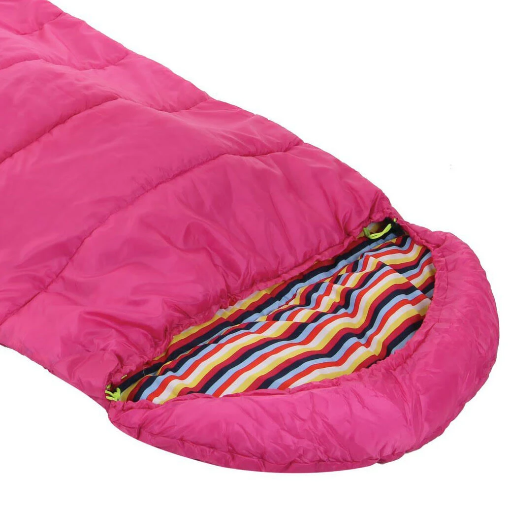 Regatta Hana 200 Polyester Mummy Sleeping Bag (Duchess Pink Stripe) 2 Regatta Hana 200 Polyester Mummy Sleeping Bag (Duchess Pink Stripe) - Image 2
