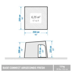 Quechua 6 Person Inflatable Camping Shelter -Outdoor Camping k62146d9c06fc868e43a84ebe4a210b04