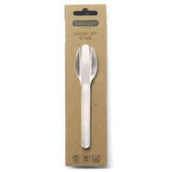 Black+Blum Stainless Steel Cutlery Set With Case Grey -Outdoor Camping k8d9e7272ef1db3adf45a3320ebadbe12