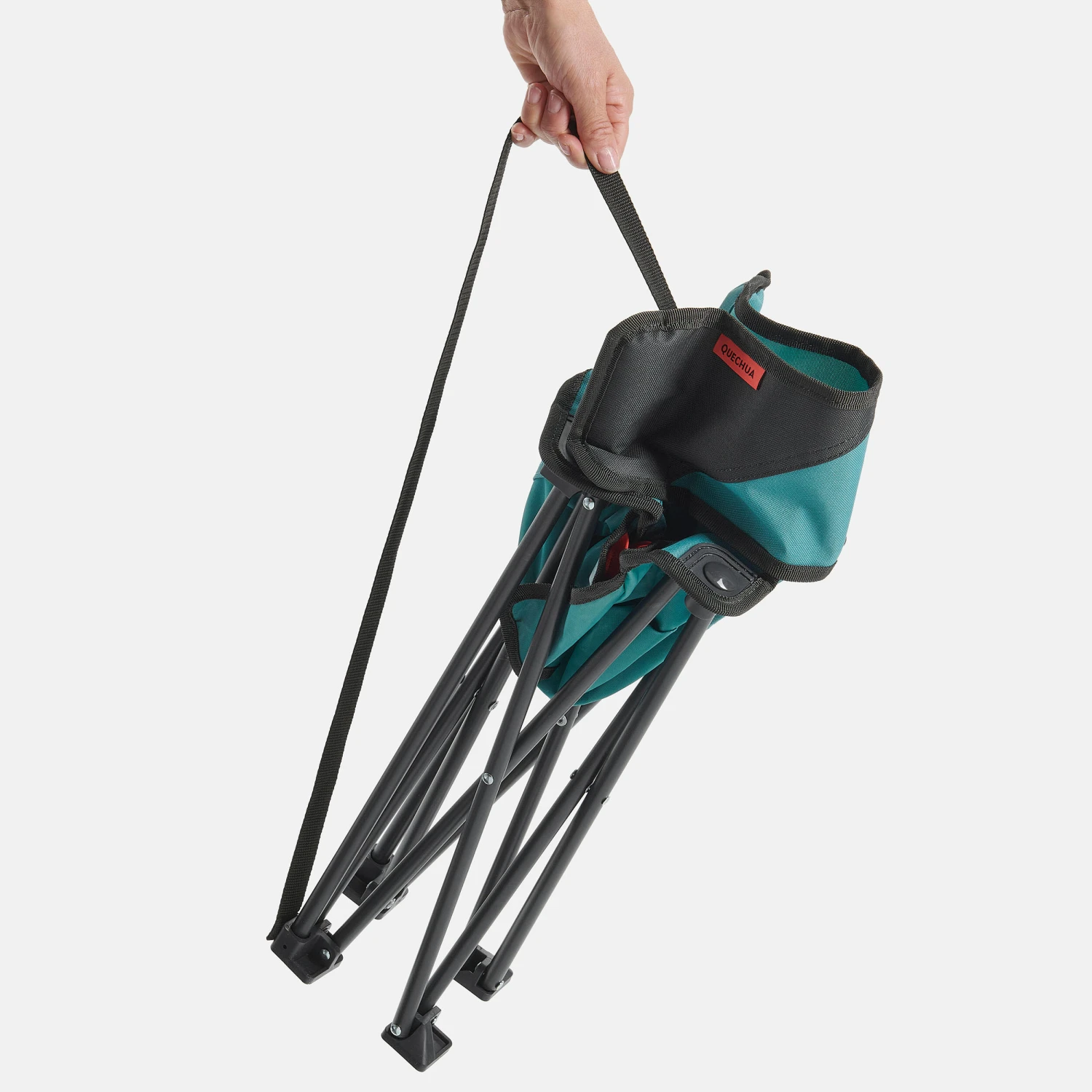 Quechua LOW FOLDING CAMPING CHAIR MH100 Blue 3 Quechua LOW FOLDING CAMPING CHAIR MH100 Blue - Image 3